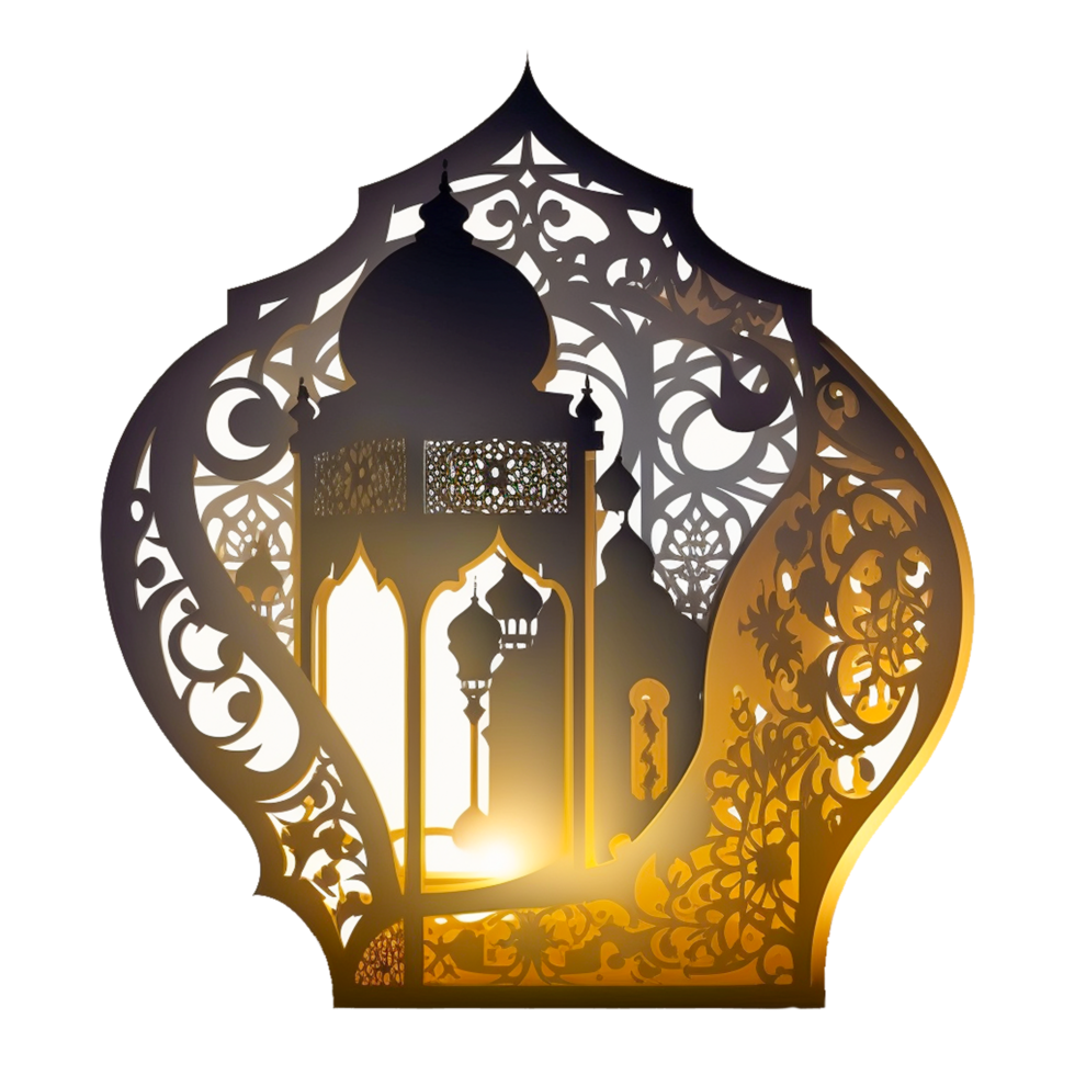 Eid Mubarak lantern free illustration png