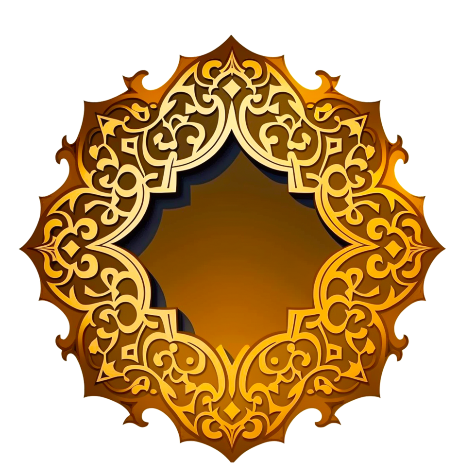 gold Islamic background transparent png