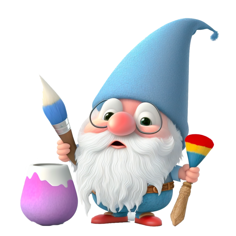 ai génératif mignonne Pâques gnome icône png