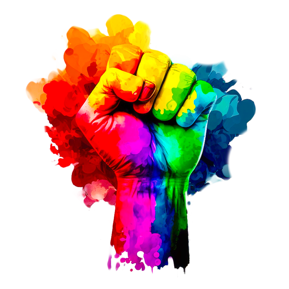 lgbtq aquarelle main ai génératif png