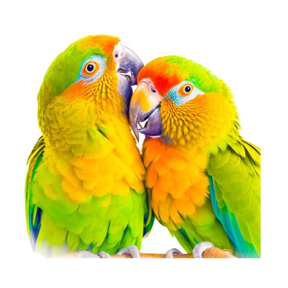 ai generativ Wellensittich Lovebird Papagei lorien und Loris png