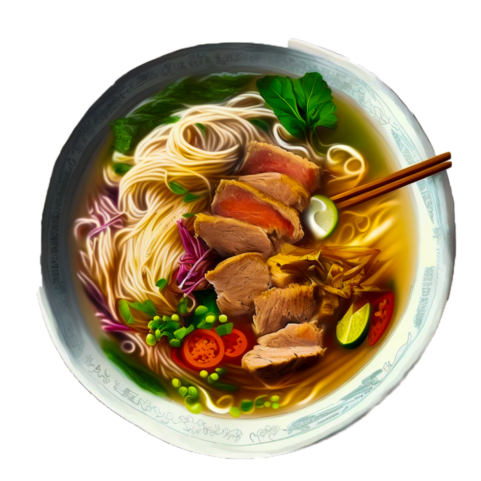 ai génératif pho chinois nouilles ramen nouille soupe png