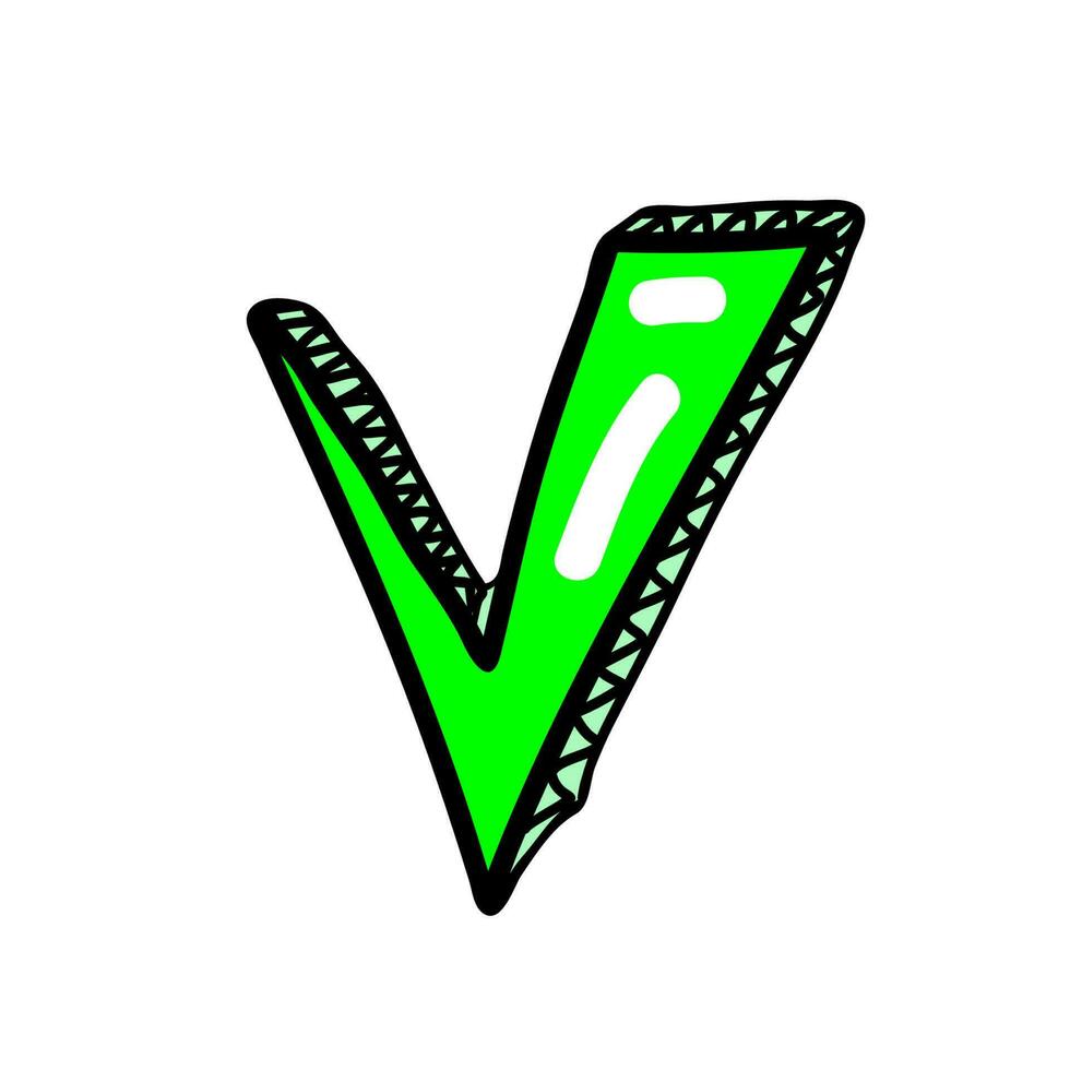 Vector hand drawn doodle arrow.