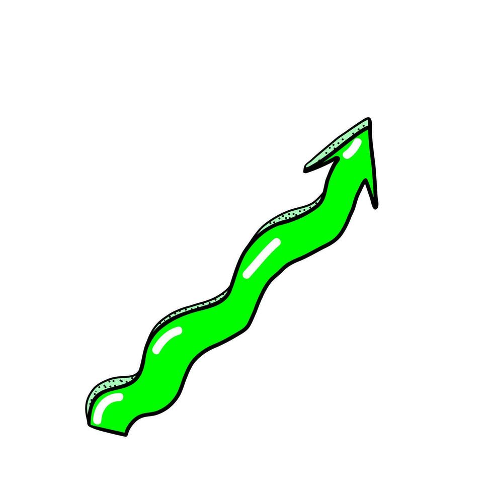 Vector hand drawn doodle arrow.