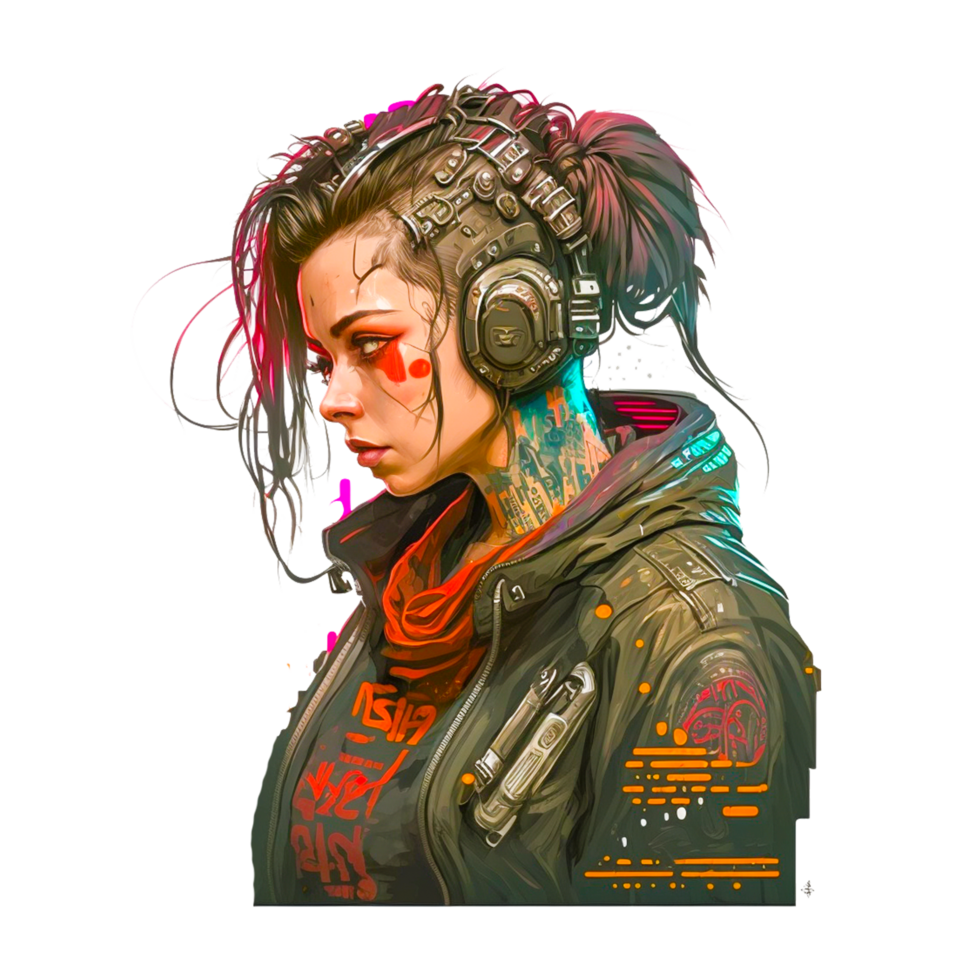 ai generativ Frauen Hacker kostenlos Illustration png