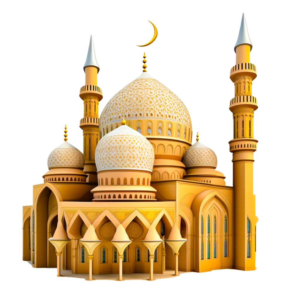 beautiful mosque illustration png