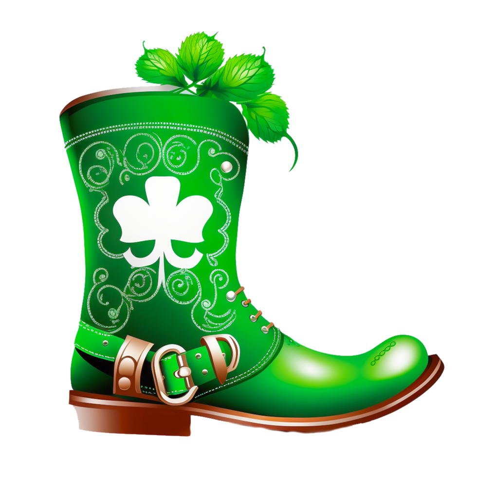St Patrick's day cartoon boots png