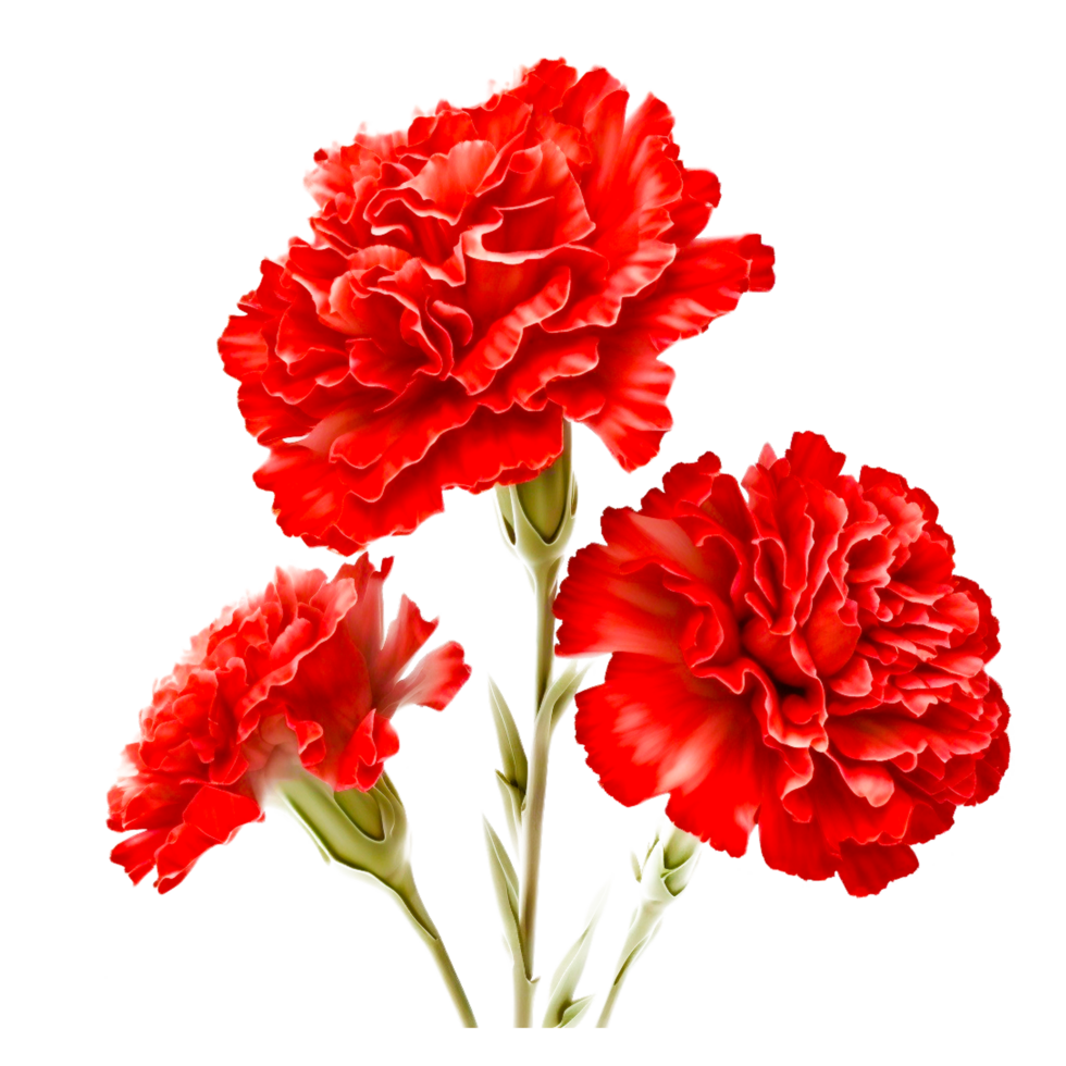 ai génératif magnifique œillet fleurs png