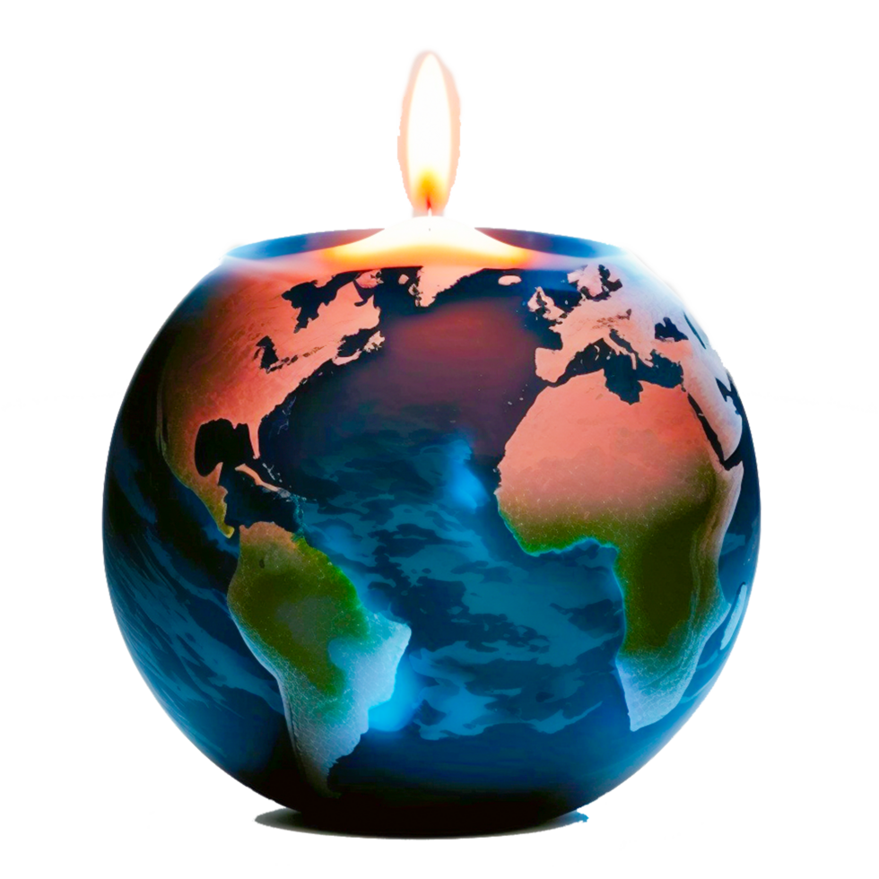 earth burning up like a candle png