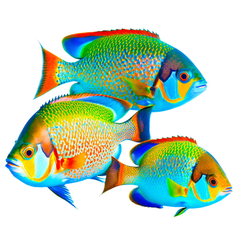 colored fish transparent png