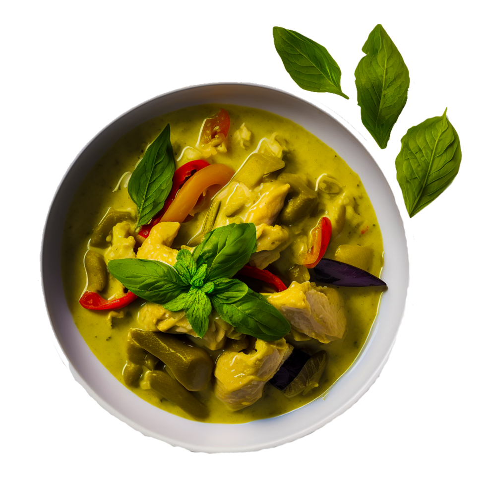 ai generativ thai kaeng khiao glåmig illustration png