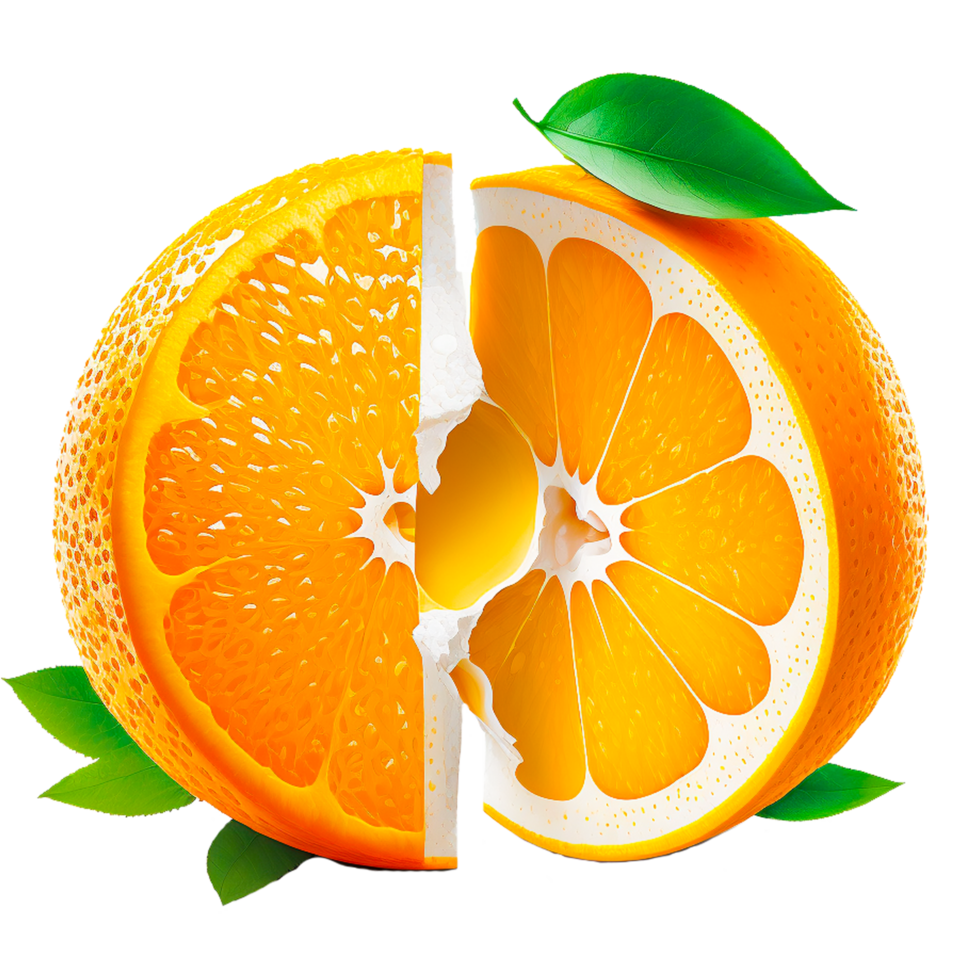 ripe half of orange png