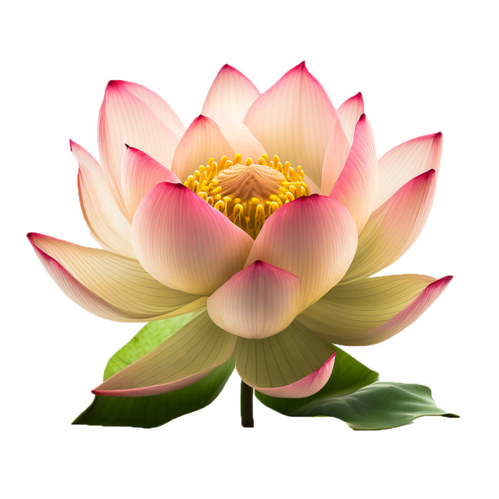 ai generativo rosado loto flor ilustración png