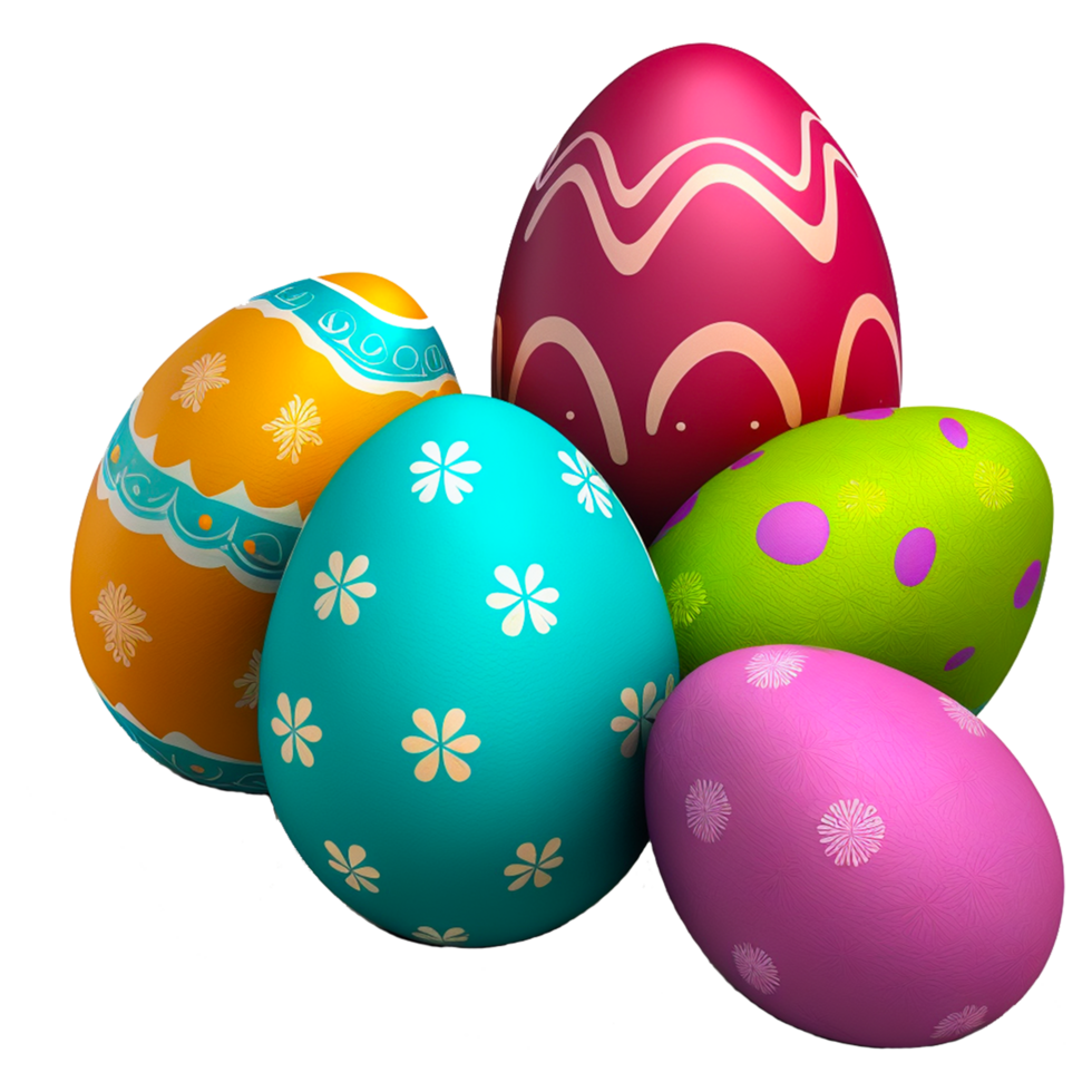 ai generativo colorato Pasqua uovo png trasparente