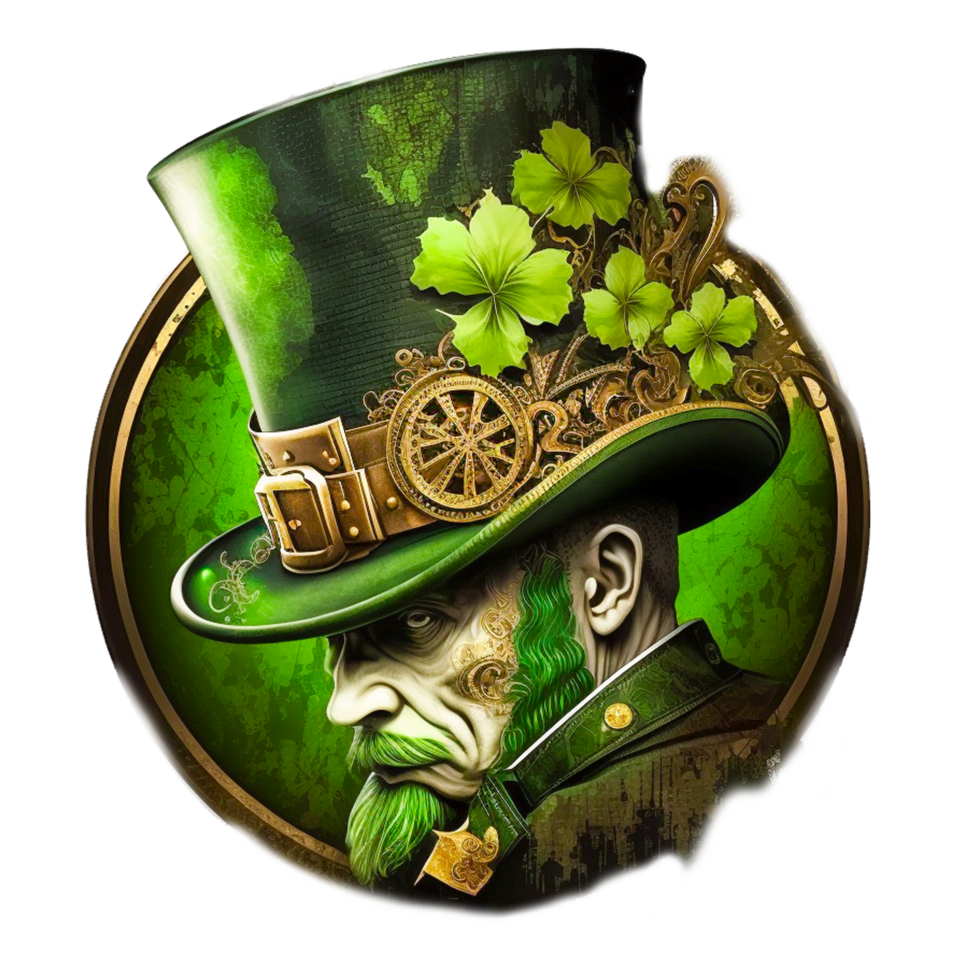 ai génératif st patricks journée personnage lutin avec chapeau png