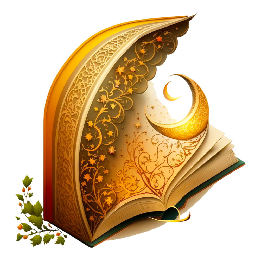Ramadan Kareem Quran with moon png