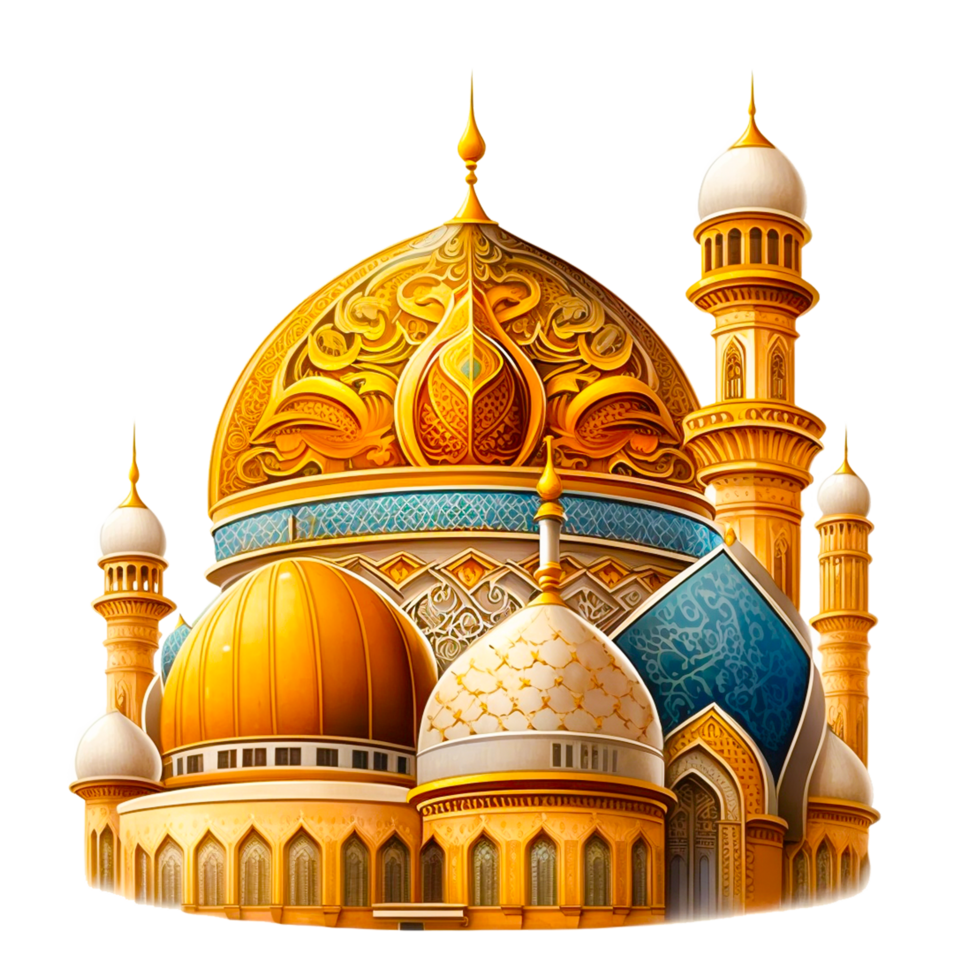 ai generativ golden Moschee png transparent