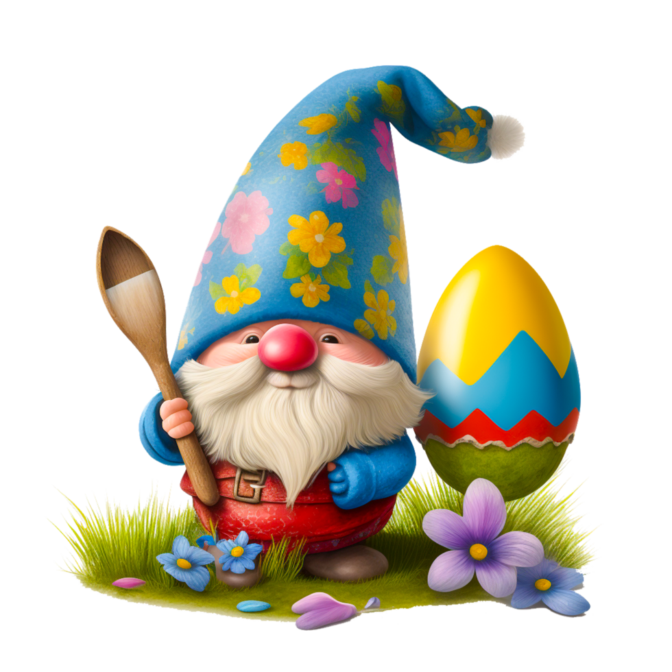 cute Easter gnome free illustration png