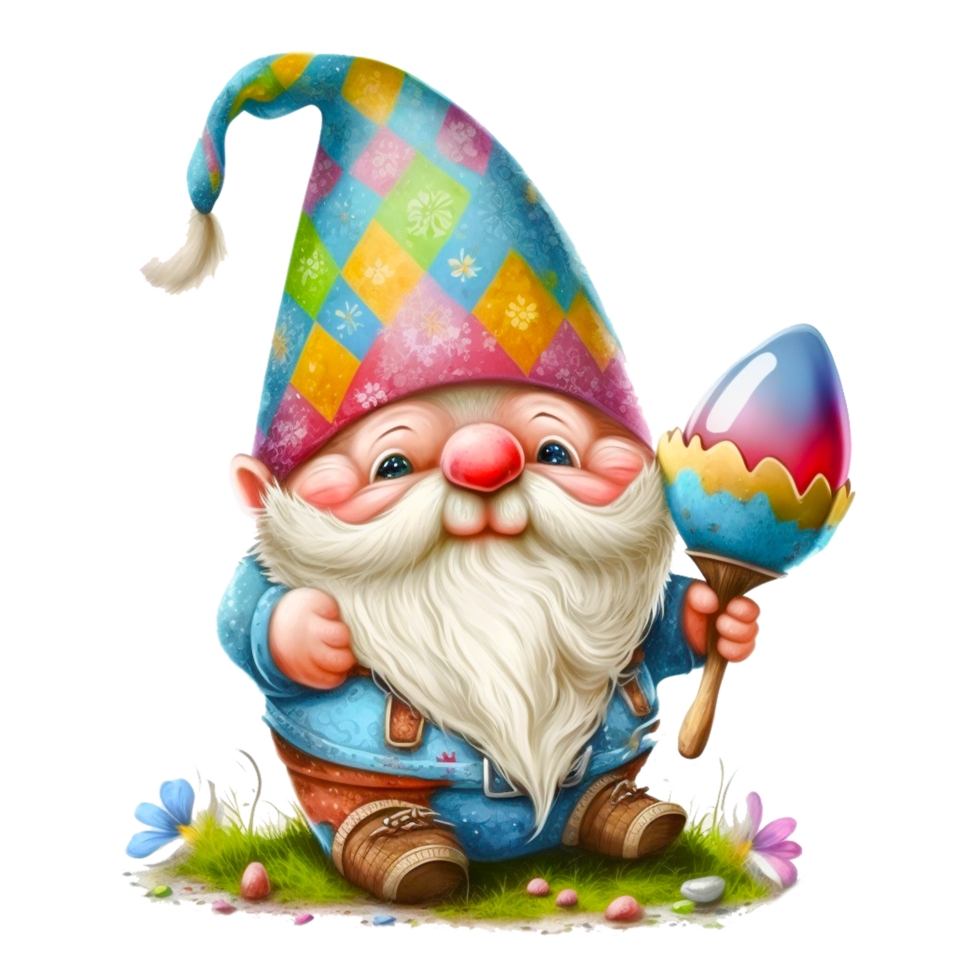 cute Easter gnome free illustration png