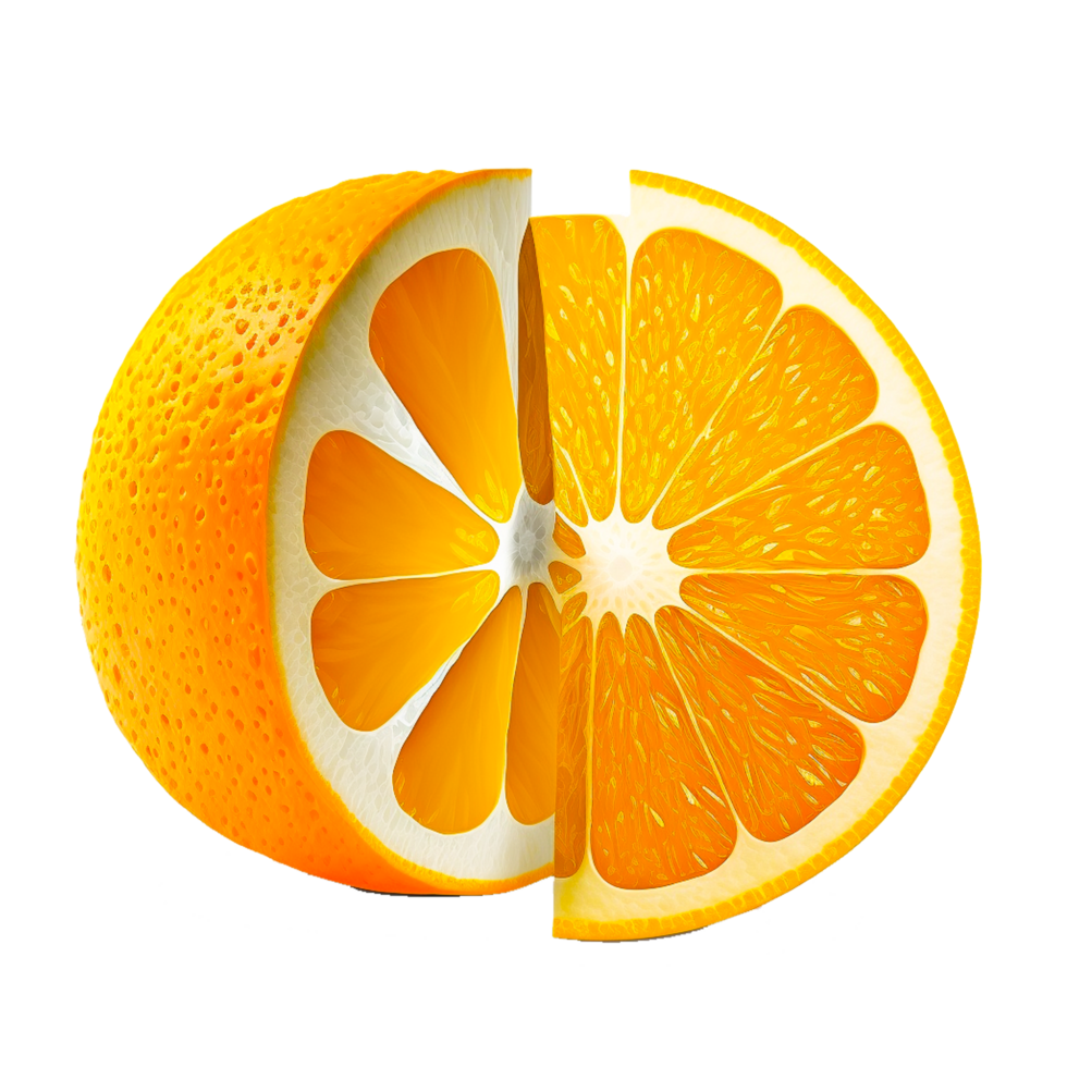 ai génératif Orange fruit illustration png