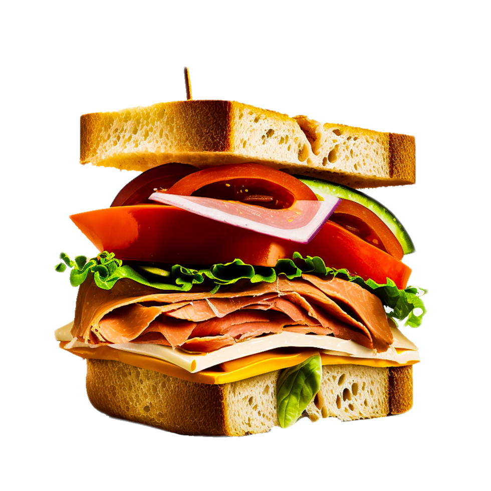 köstlich schnell Essen Sandwich auf transparent Hintergrund png