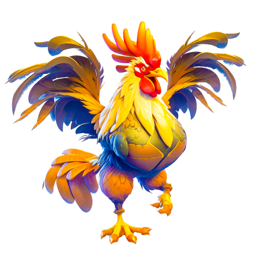 colorful rooster free illustration png