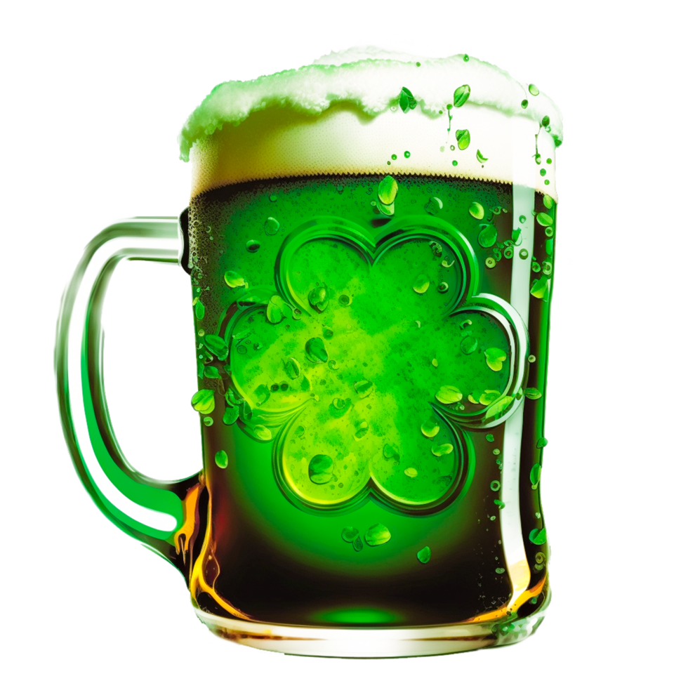 green beer in glassware for ST Patrick day png