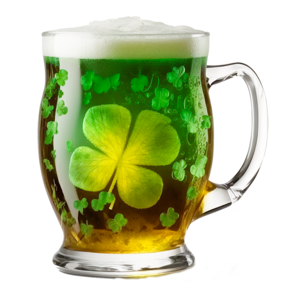 ST Patrick's day green beer glass png