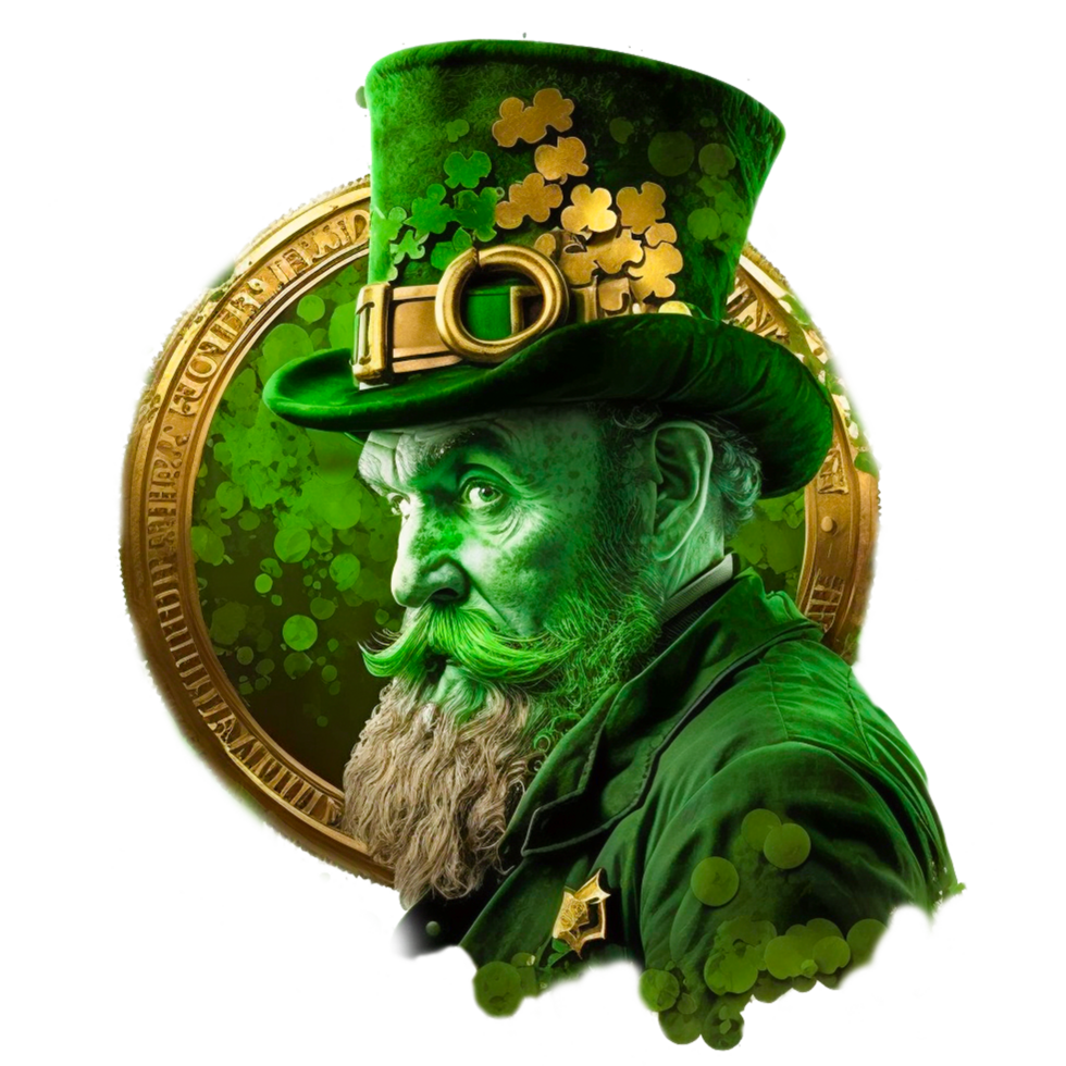 ai génératif st patricks journée personnage lutin avec chapeau png