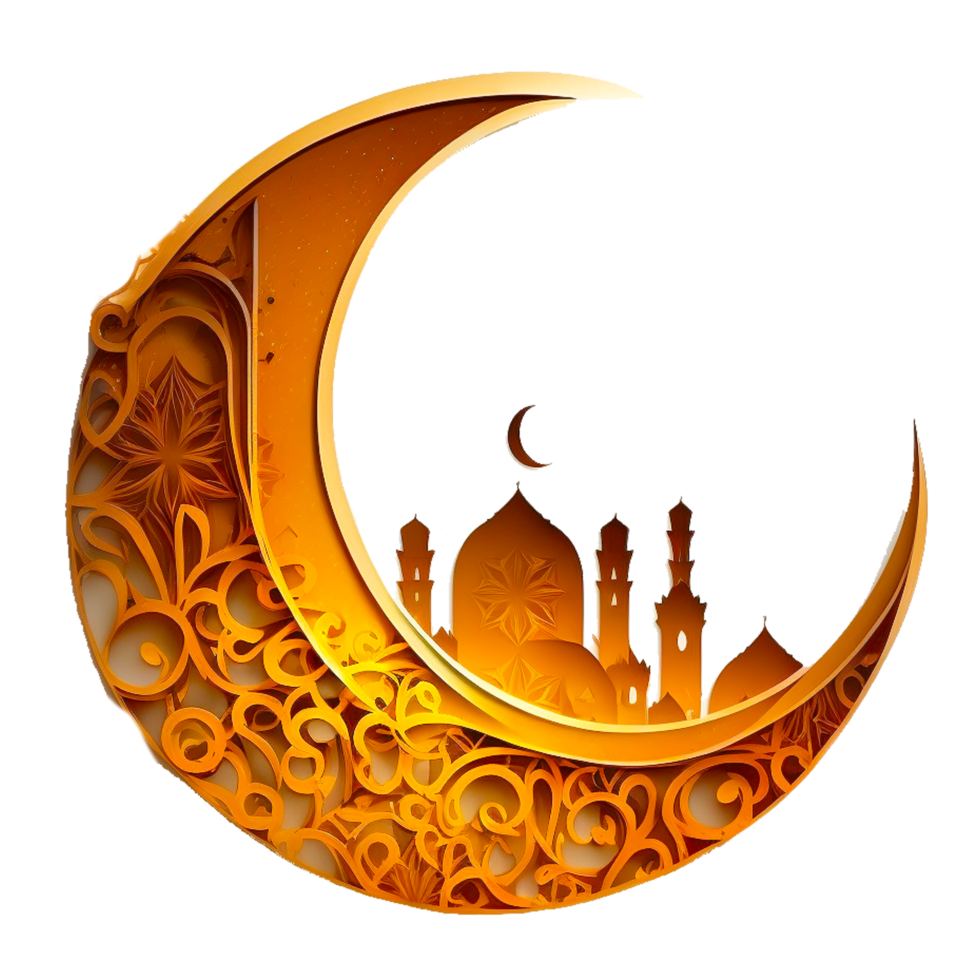 creative crescent Ramadan moon png