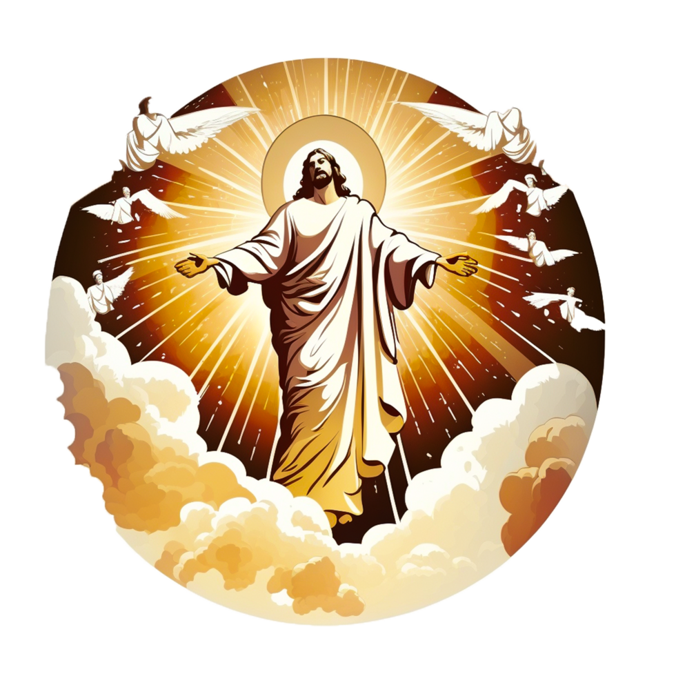 ai génératif Jésus paradis transparent Contexte png clipart