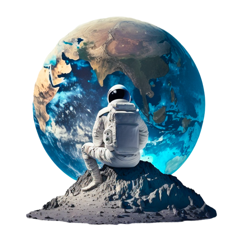 3d render of astronaut in space png