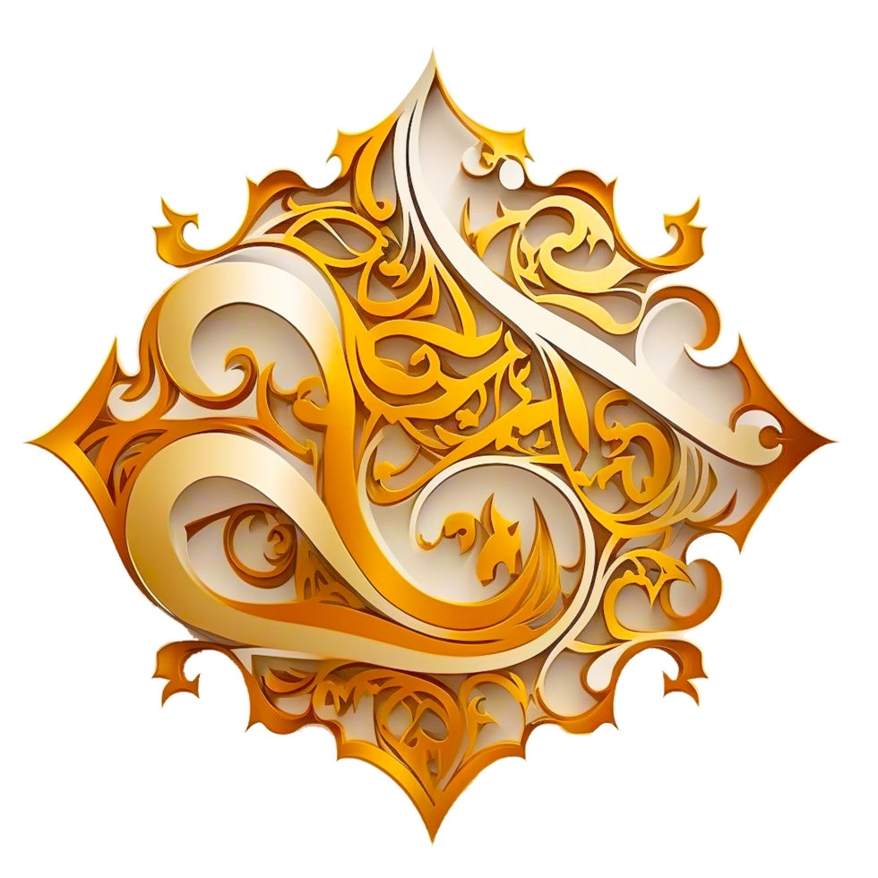 AI generative Calligraphy Ornaments png