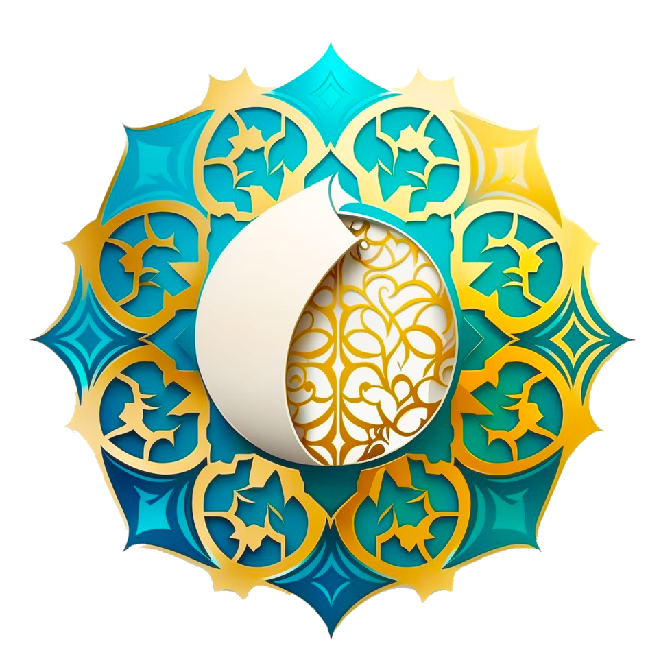 AI generative Eid greeting png