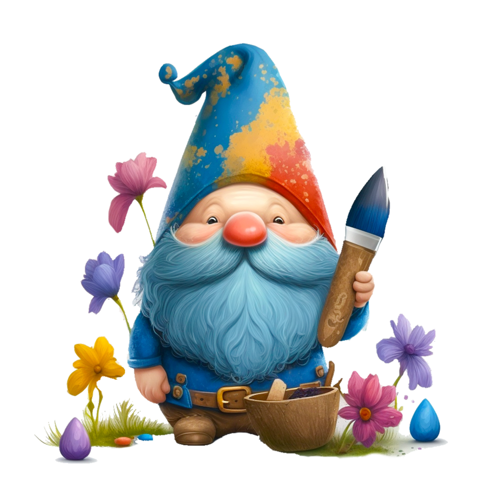 Easter gnome illustration png