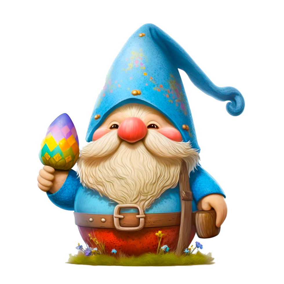 ai generativ süß Ostern Gnom kostenlos Illustration png