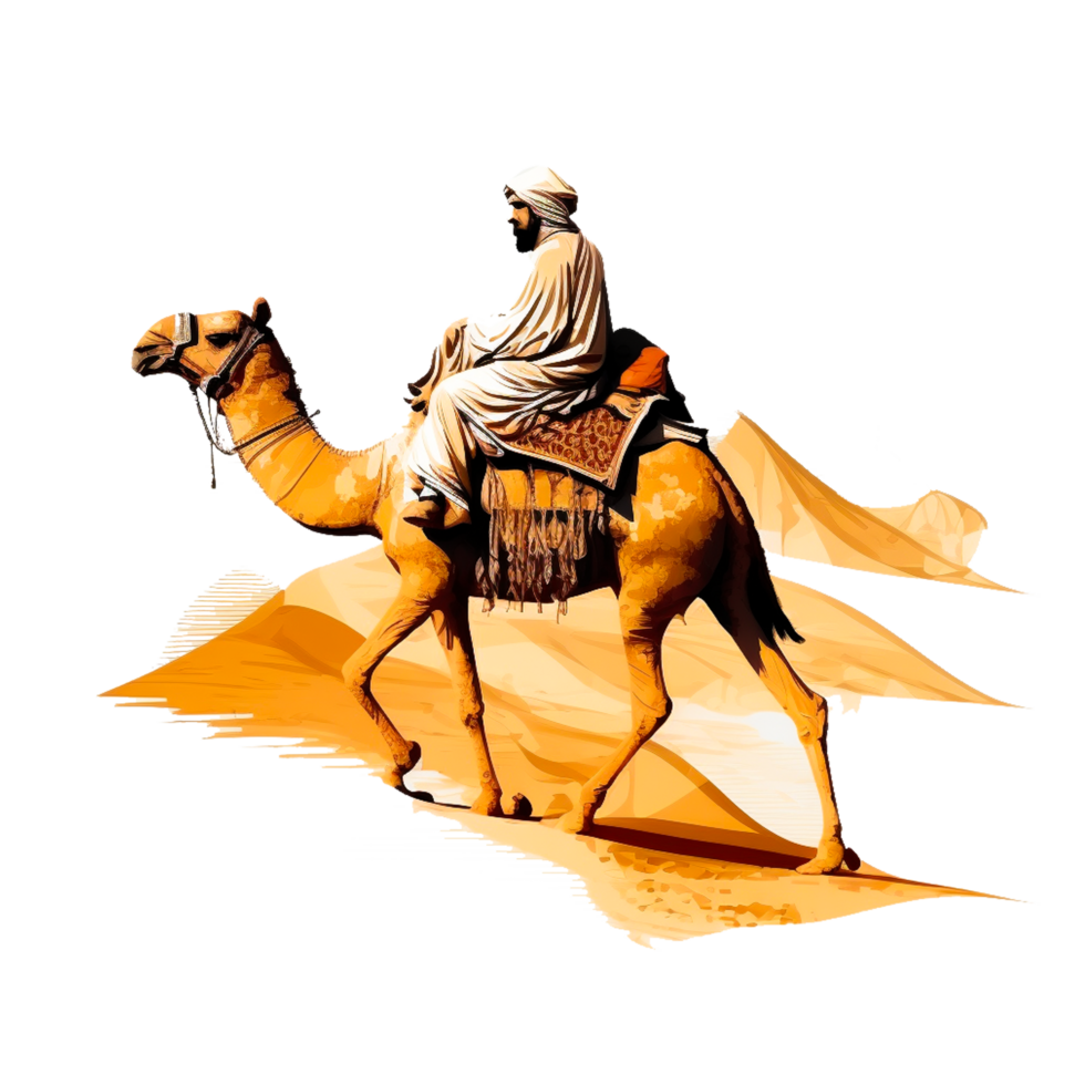 riding a camel transparent png