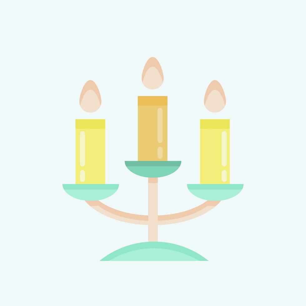 Icon Candelabra. related to Decoration symbol. flat style. simple design editable. simple illustration vector