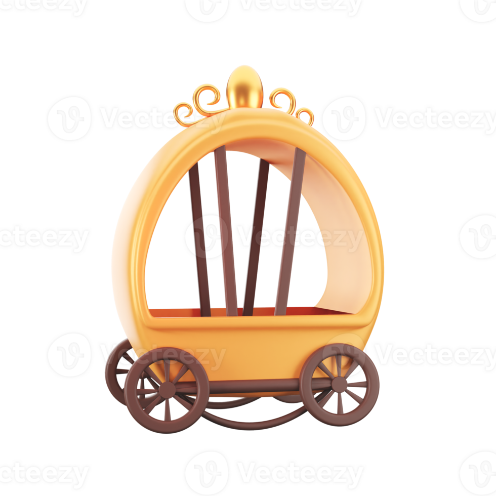 Royal Carriage Icon In 3D Style. png