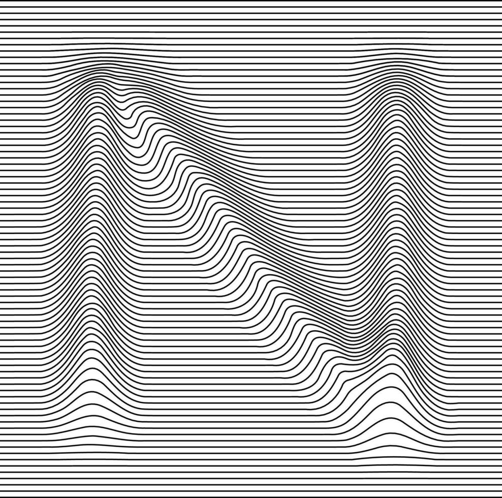 Letter with a linear pattern on a white background wave vector