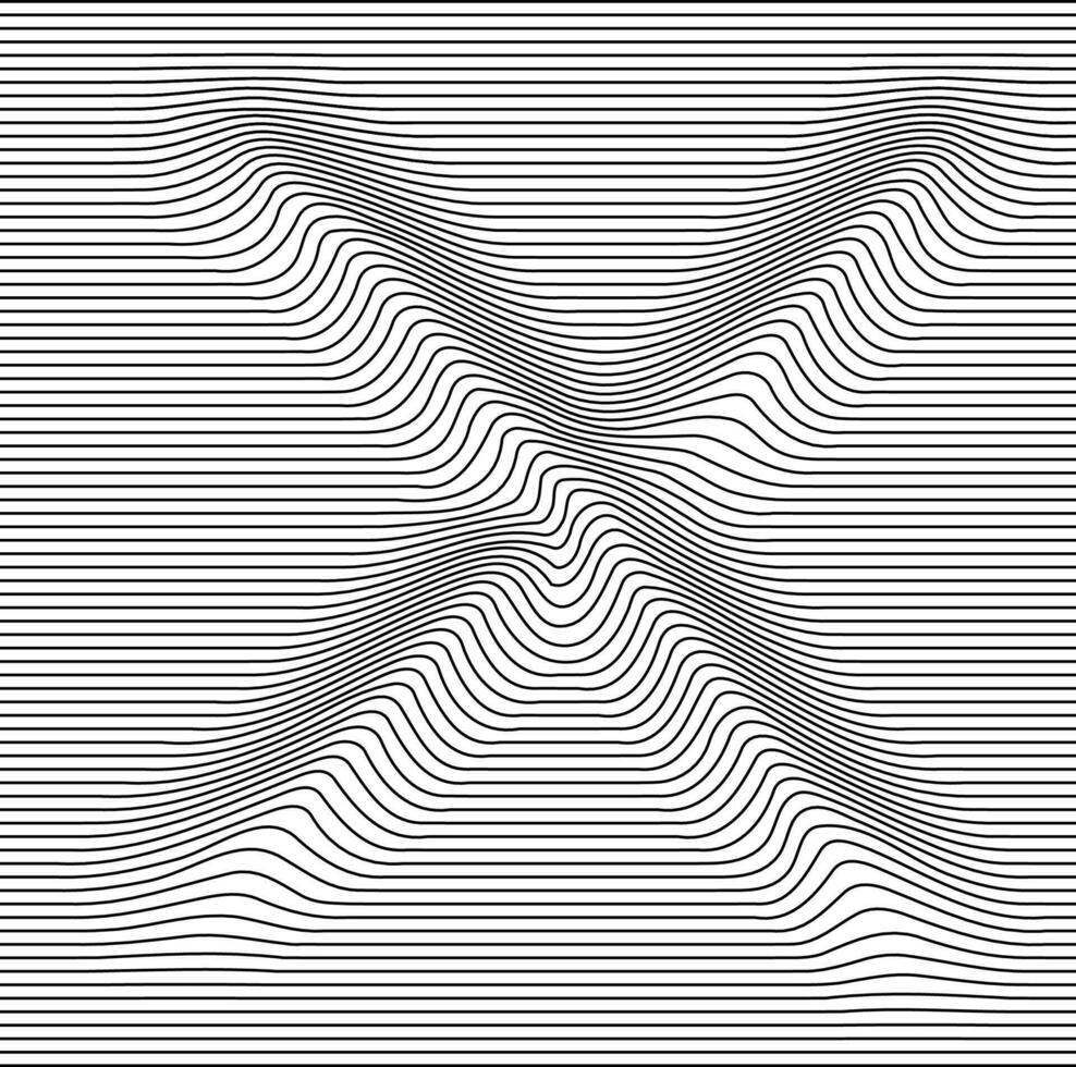 letra con un lineal modelo en un blanco antecedentes ola vector