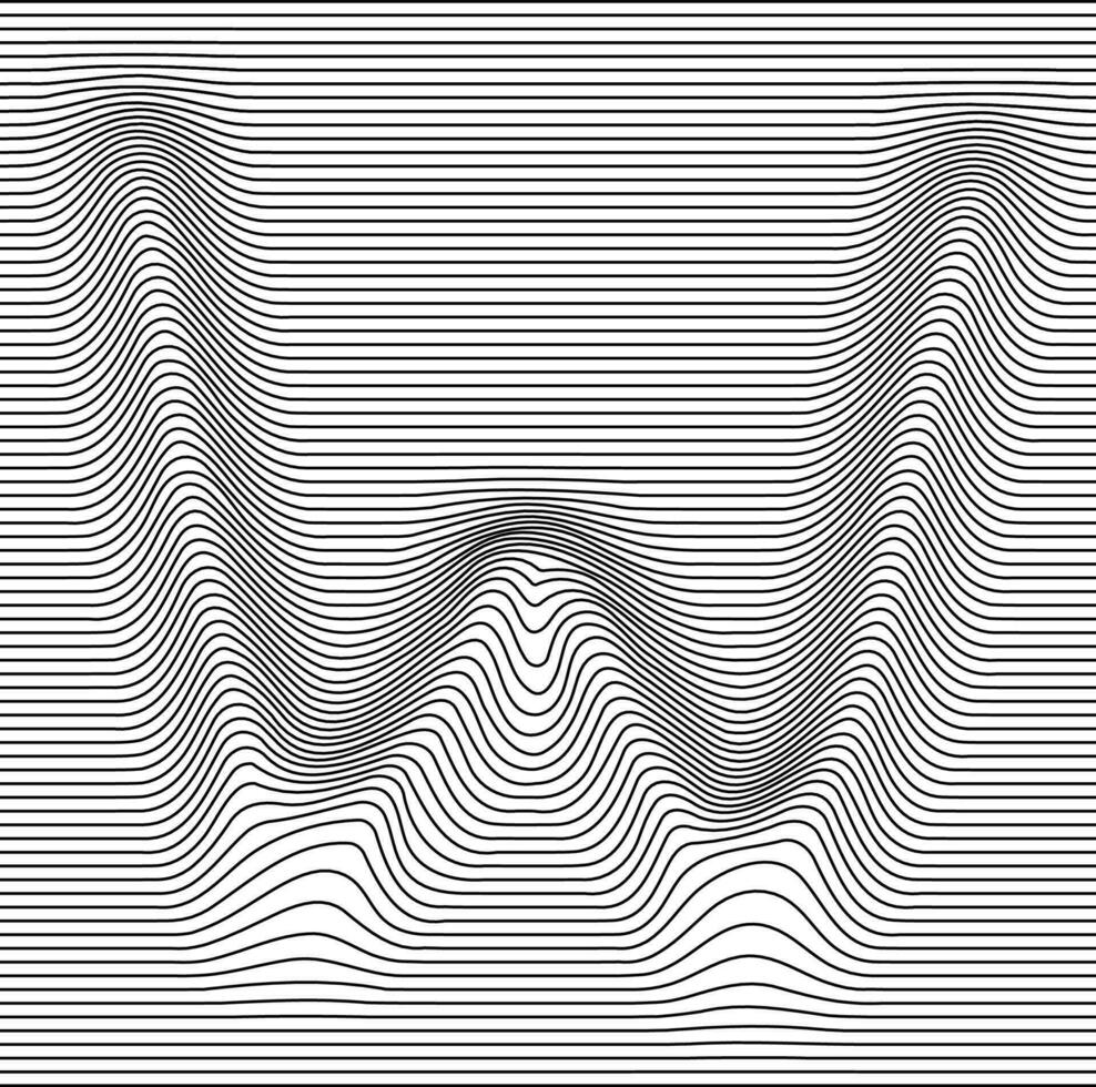 Letter with a linear pattern on a white background wave vector