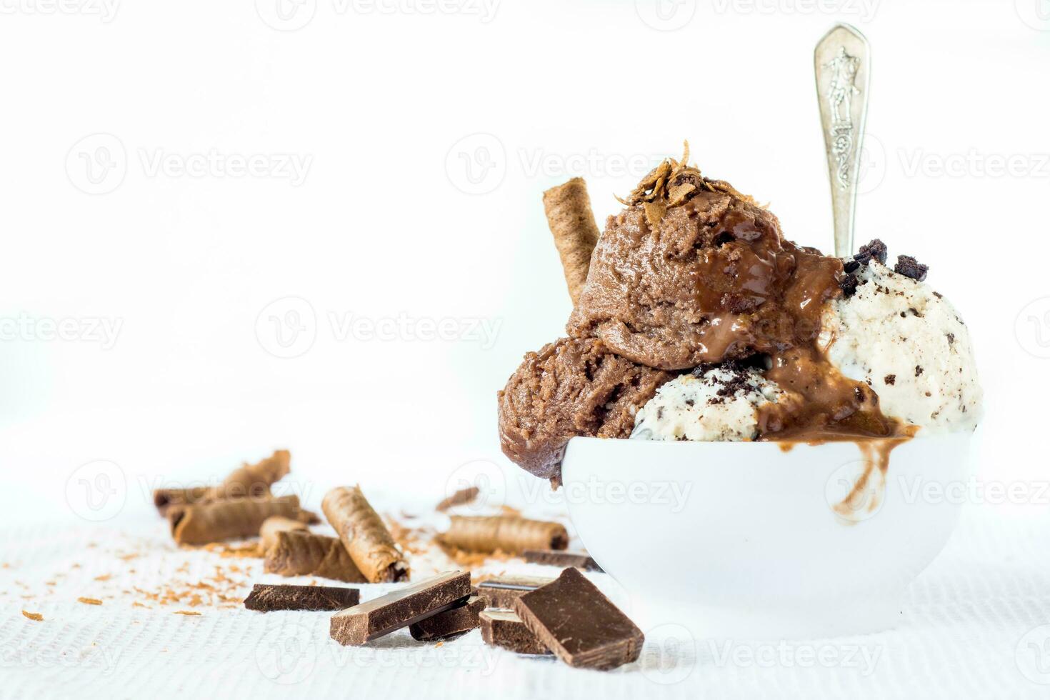 Ice cream melting photo