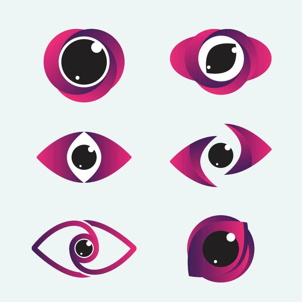 Eyes icon set vector collection. Look and Vision icons.