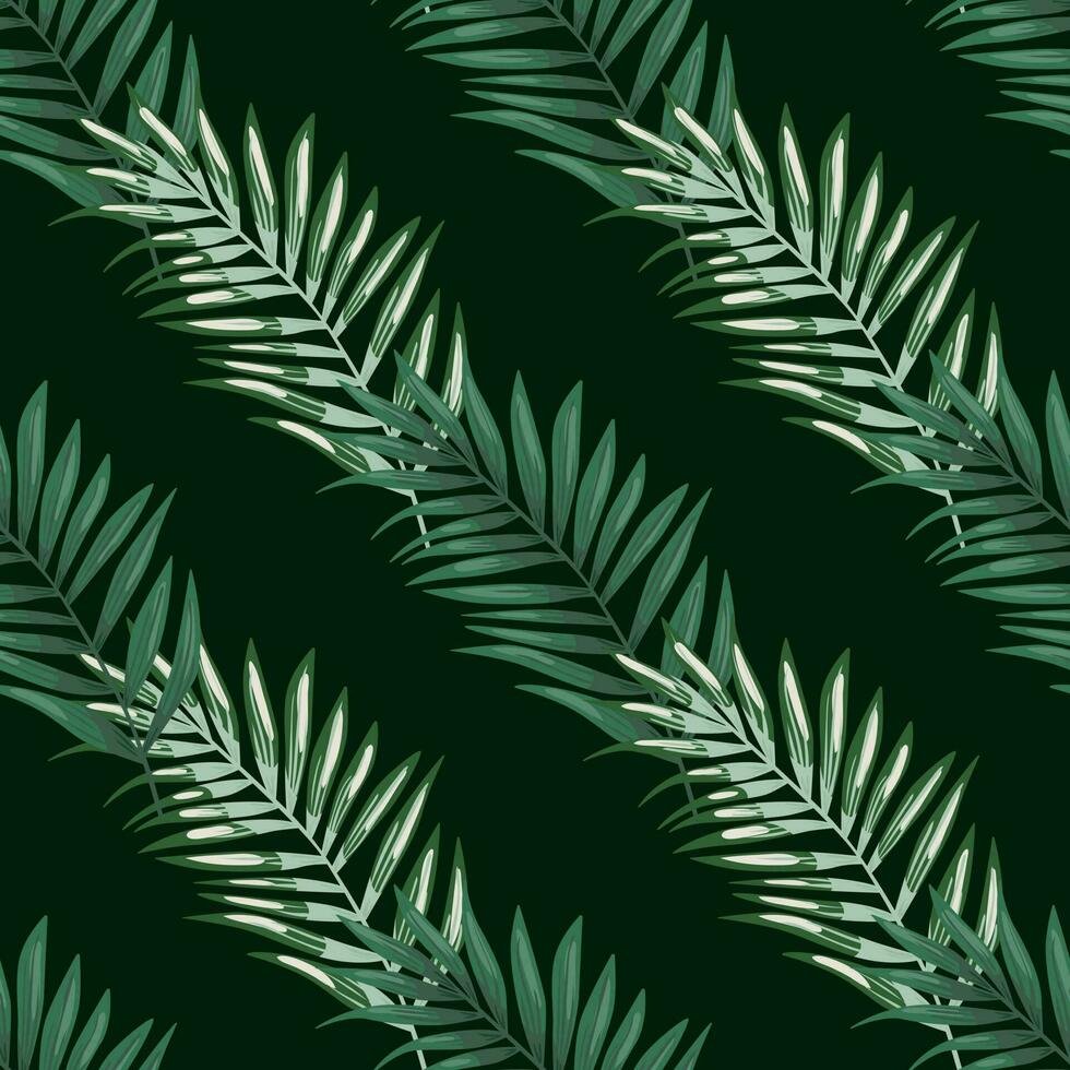Abstract exotic plant seamless pattern. Tropical palm leaves pattern. Fern leaf wallpaper. Botanical texture. Floral background. vector
