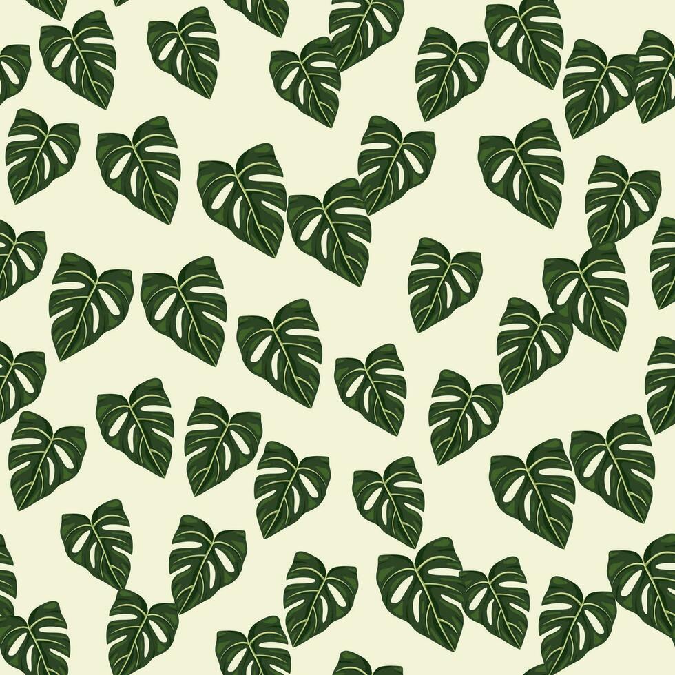 Botanical leaf wallpaper. Tropical pattern, palm leaves floral background. Abstract exotic plant seamless pattern. vector