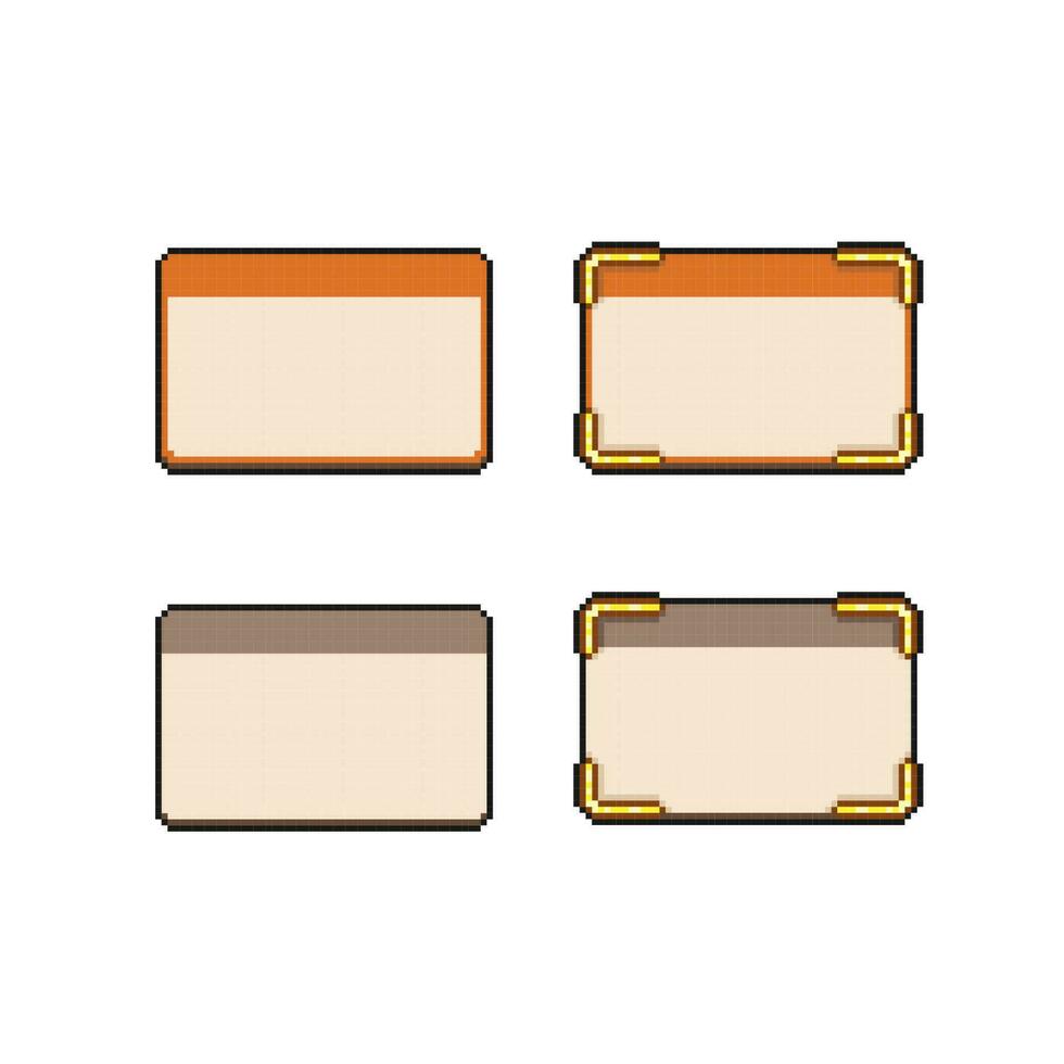 frame selection set in pixel art style vector