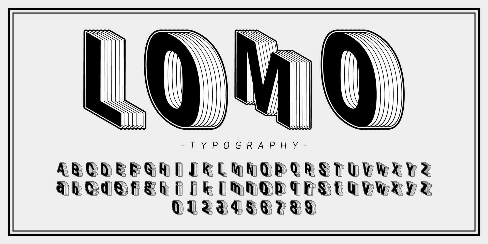 3D Isometric Typography Design vector