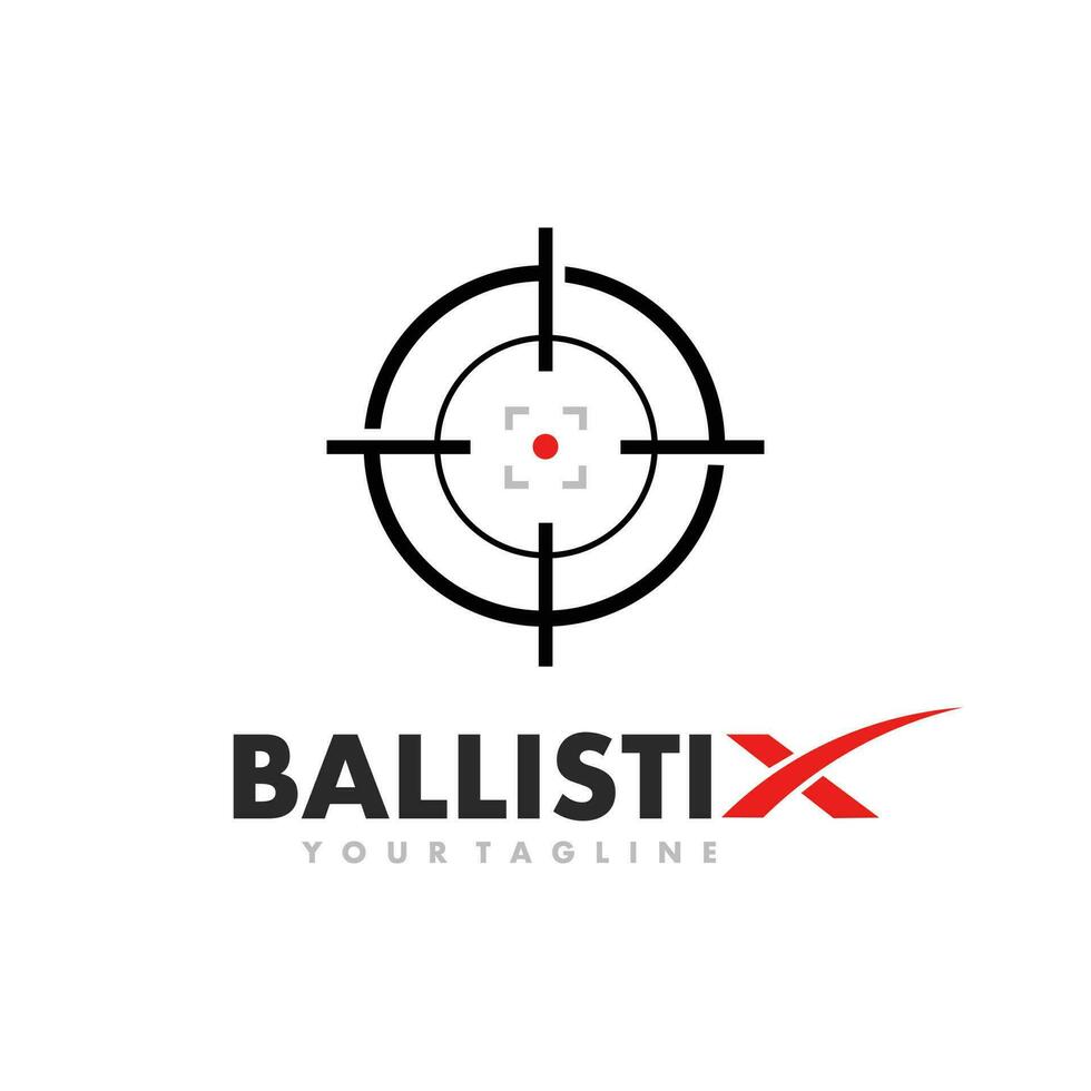 Ballistic Shooter Logo Design Vector