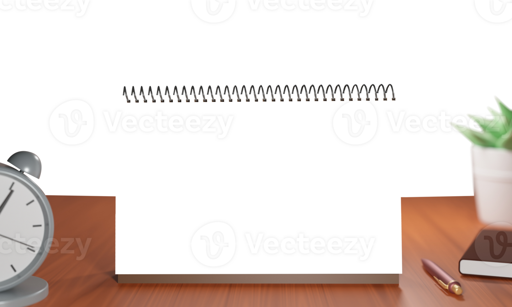 3D Yearly Desk Calendar With Pen Alarm Clock Against Background 3d-yearly-desk-calendar-with-pen-alarm-clock-against-background